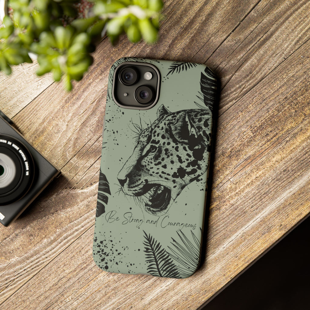 Be Strong and Courageous Tough Phone Case (Mint Green)