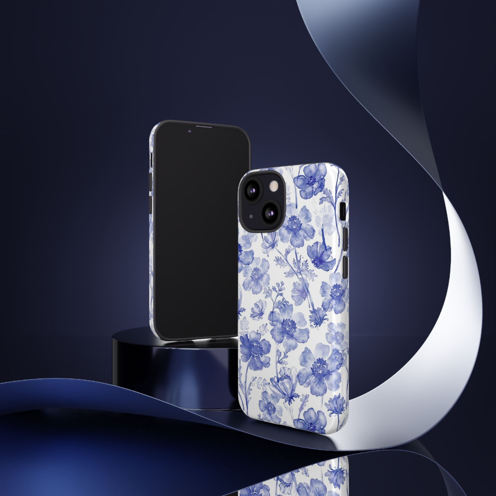 Blue Floral Tough Case