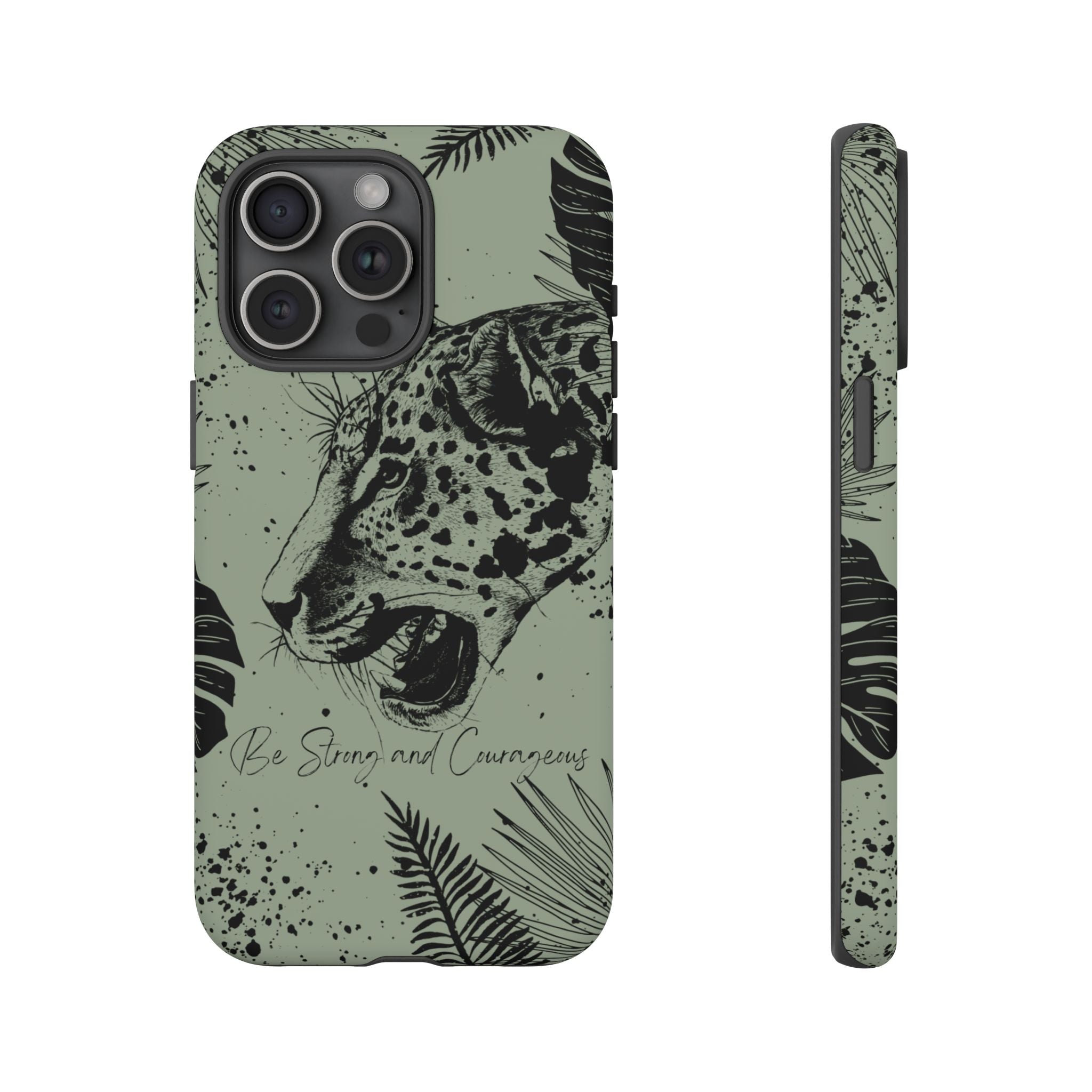Be Strong and Courageous Tough Phone Case (Mint Green)