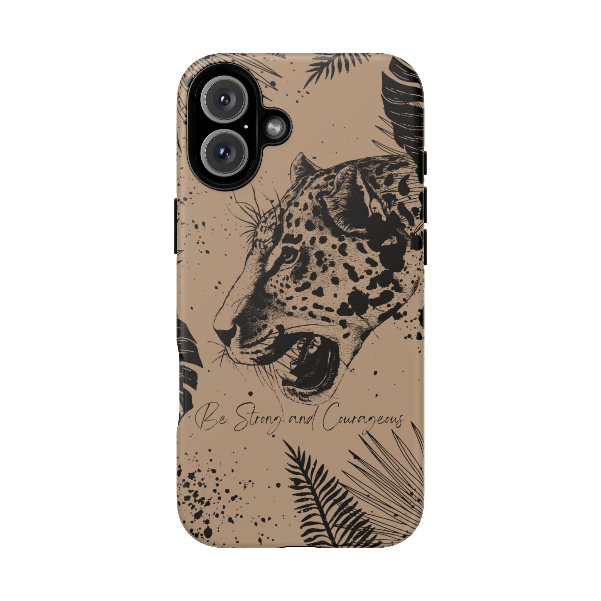 Be Strong and Courageous Tough Phone Case (Brown)