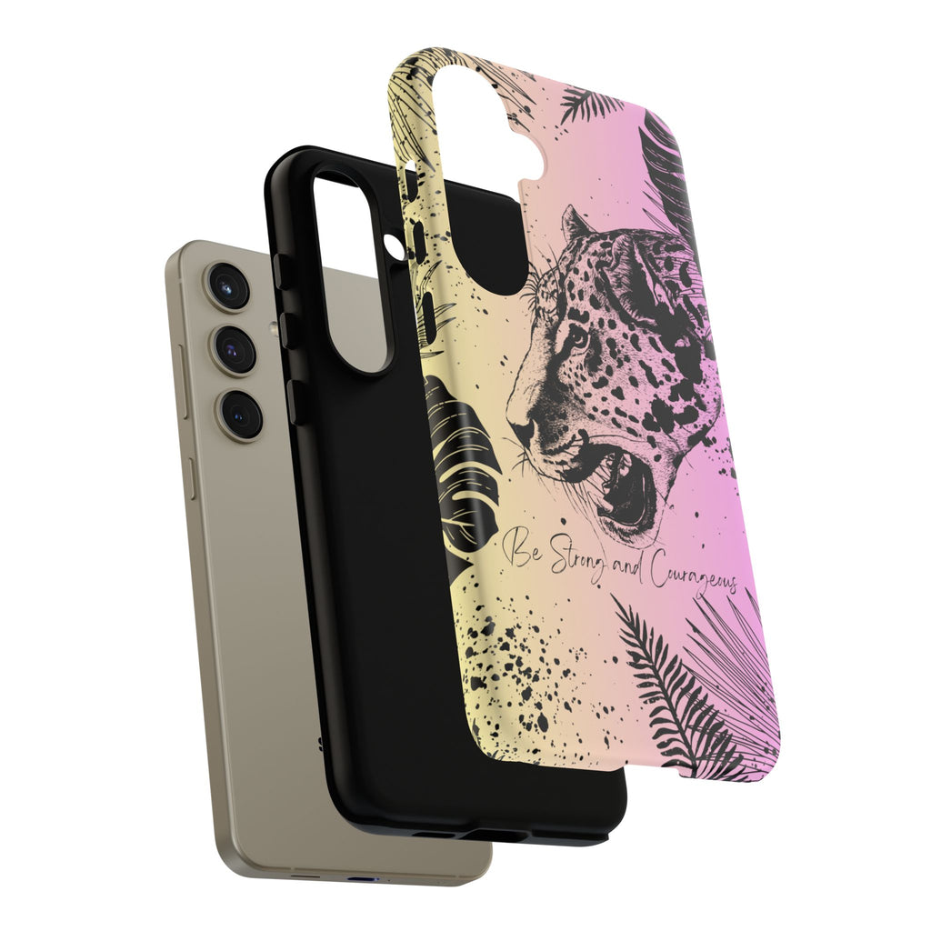 Be Strong and Courageous Tough Phone Case (Purple Hue)