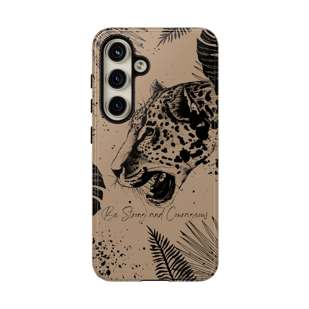 Be Strong and Courageous Tough Phone Case (Brown)