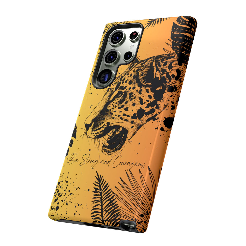 Be Strong and Courageous Tough Phone Case (Orange Hue)