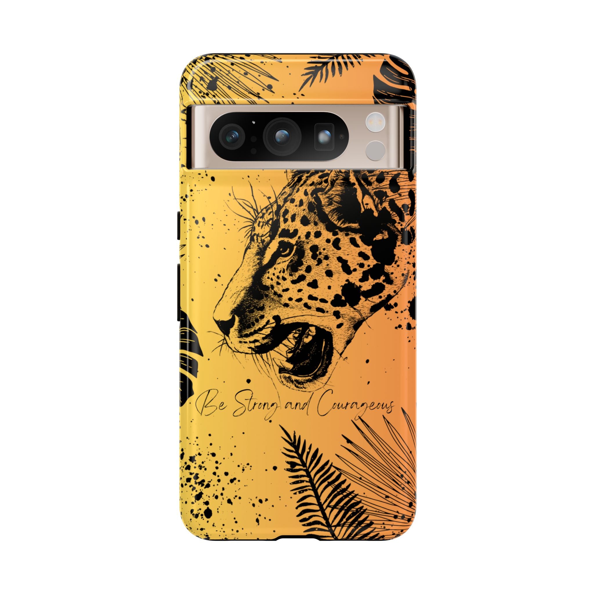 Be Strong and Courageous Tough Phone Case (Orange Hue)