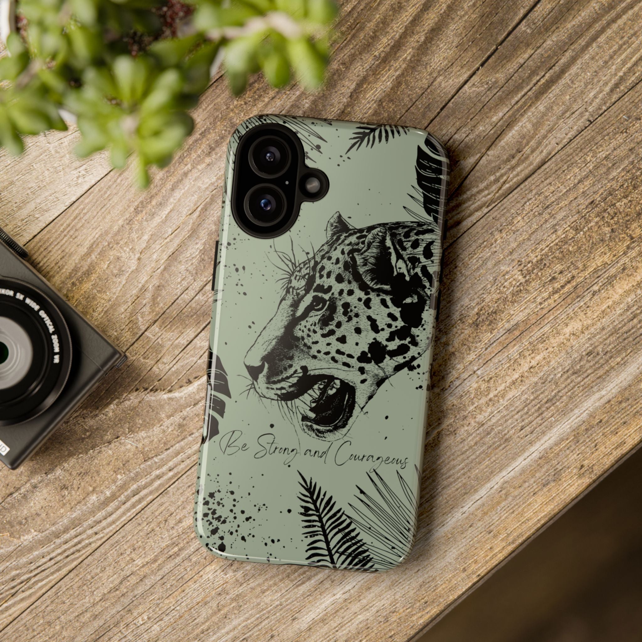 Be Strong and Courageous Tough Phone Case (Mint Green)