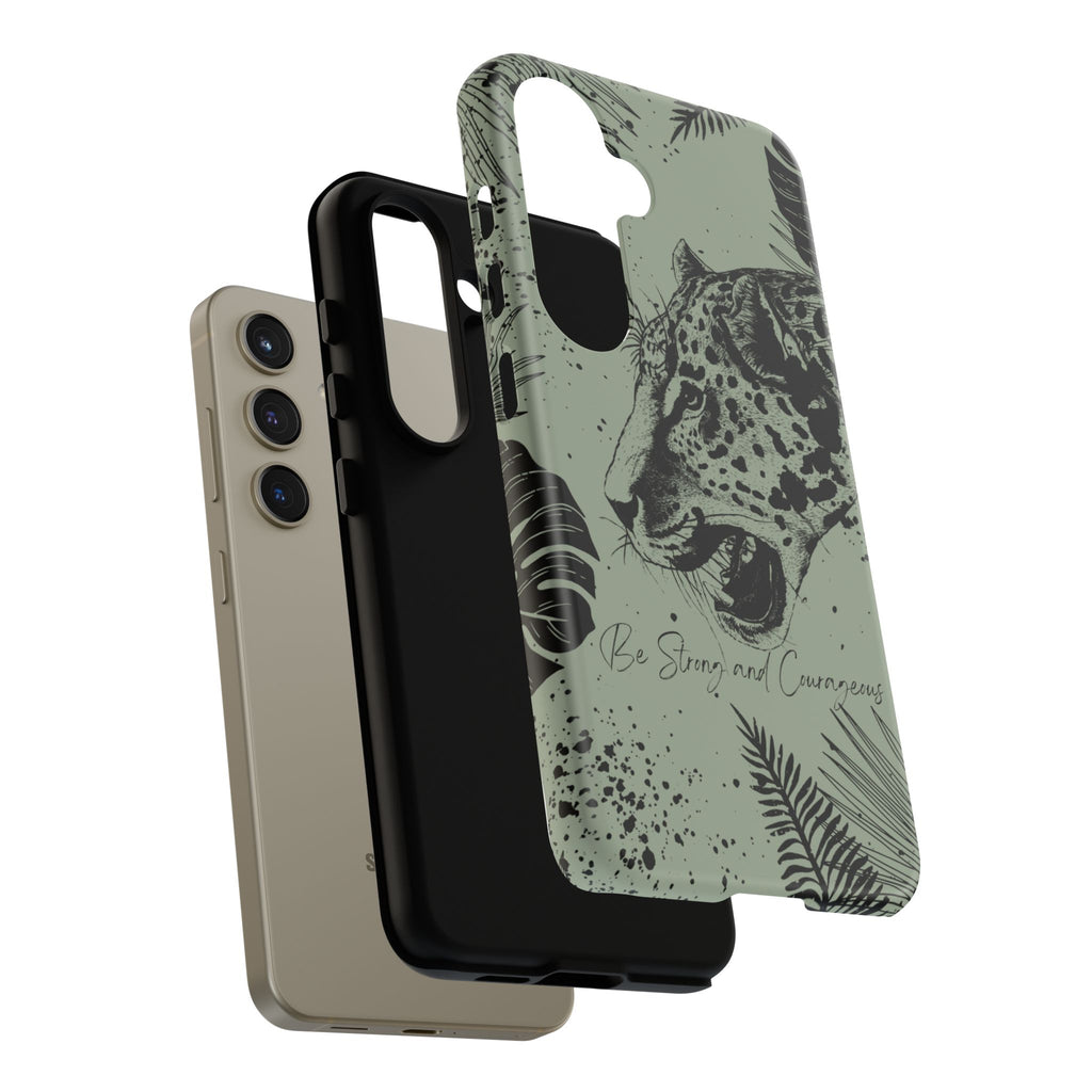 Be Strong and Courageous Tough Phone Case (Mint Green)