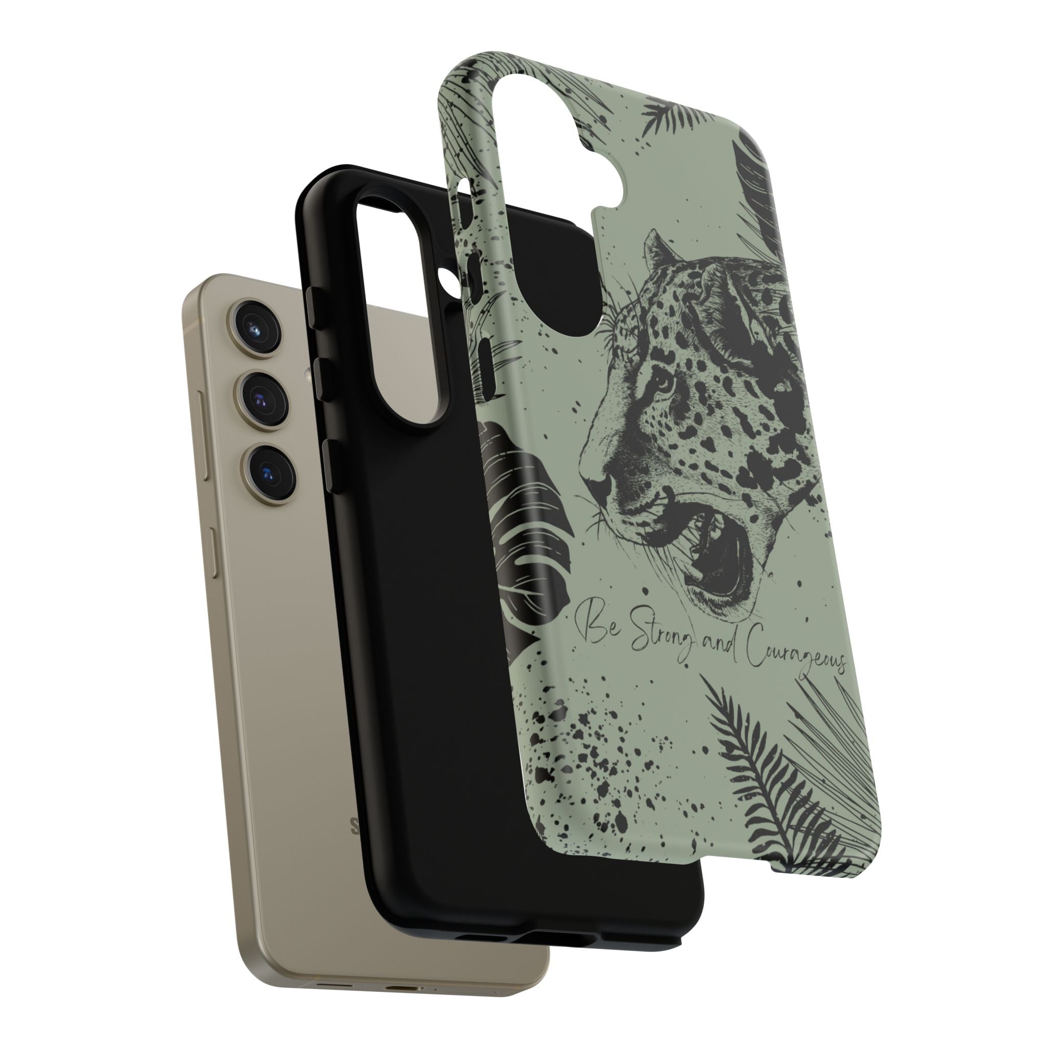 Be Strong and Courageous Tough Phone Case (Mint Green)