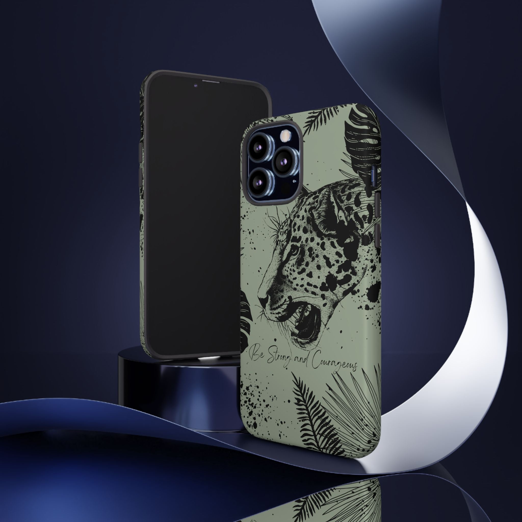 Be Strong and Courageous Tough Phone Case (Mint Green)