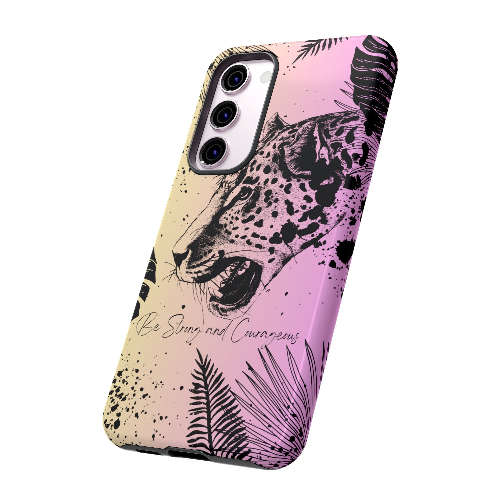 Be Strong and Courageous Tough Phone Case (Purple Hue)