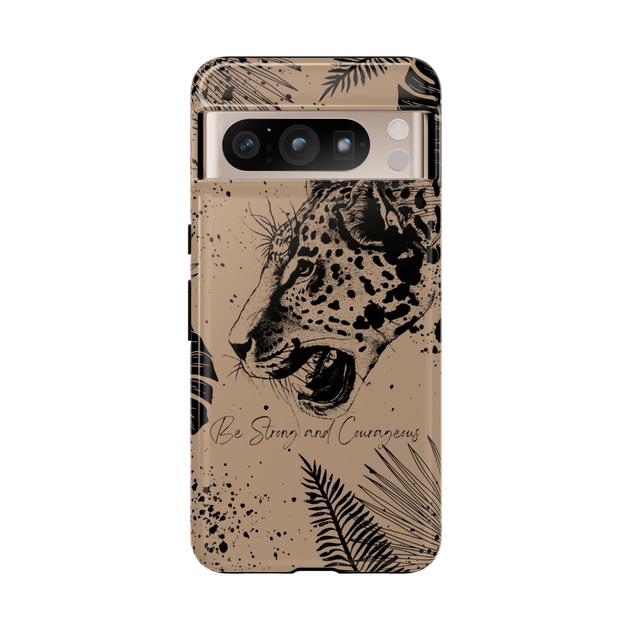 Be Strong and Courageous Tough Phone Case (Brown)