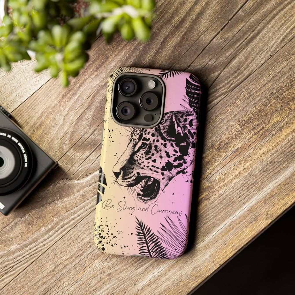 Be Strong and Courageous Tough Phone Case (Purple Hue)