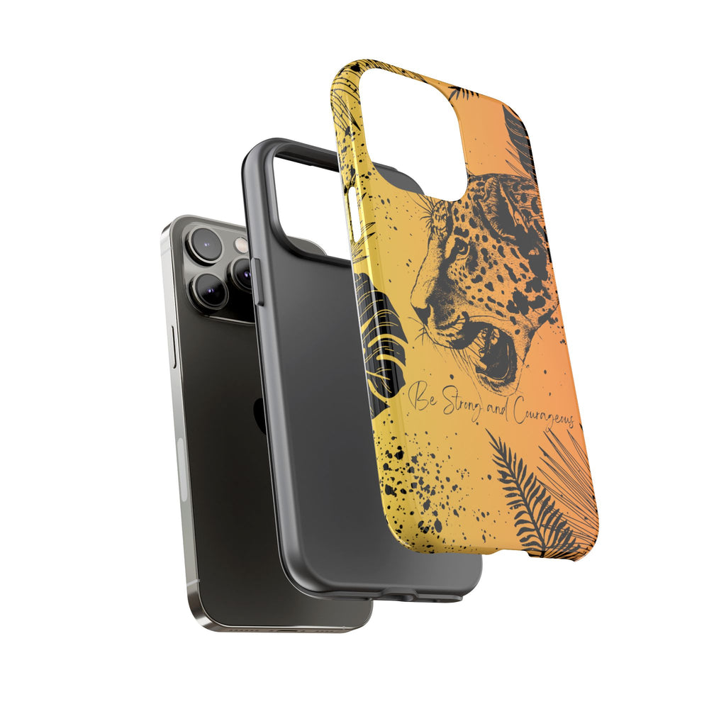 Be Strong and Courageous Tough Phone Case (Orange Hue)