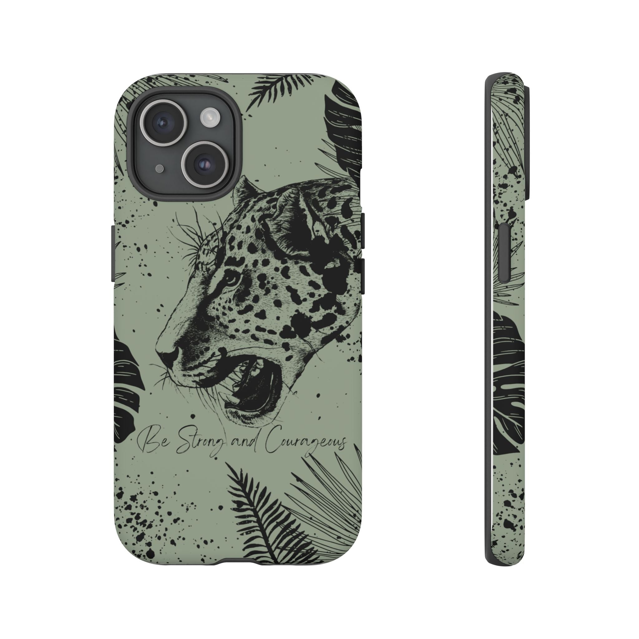 Be Strong and Courageous Tough Phone Case (Mint Green)