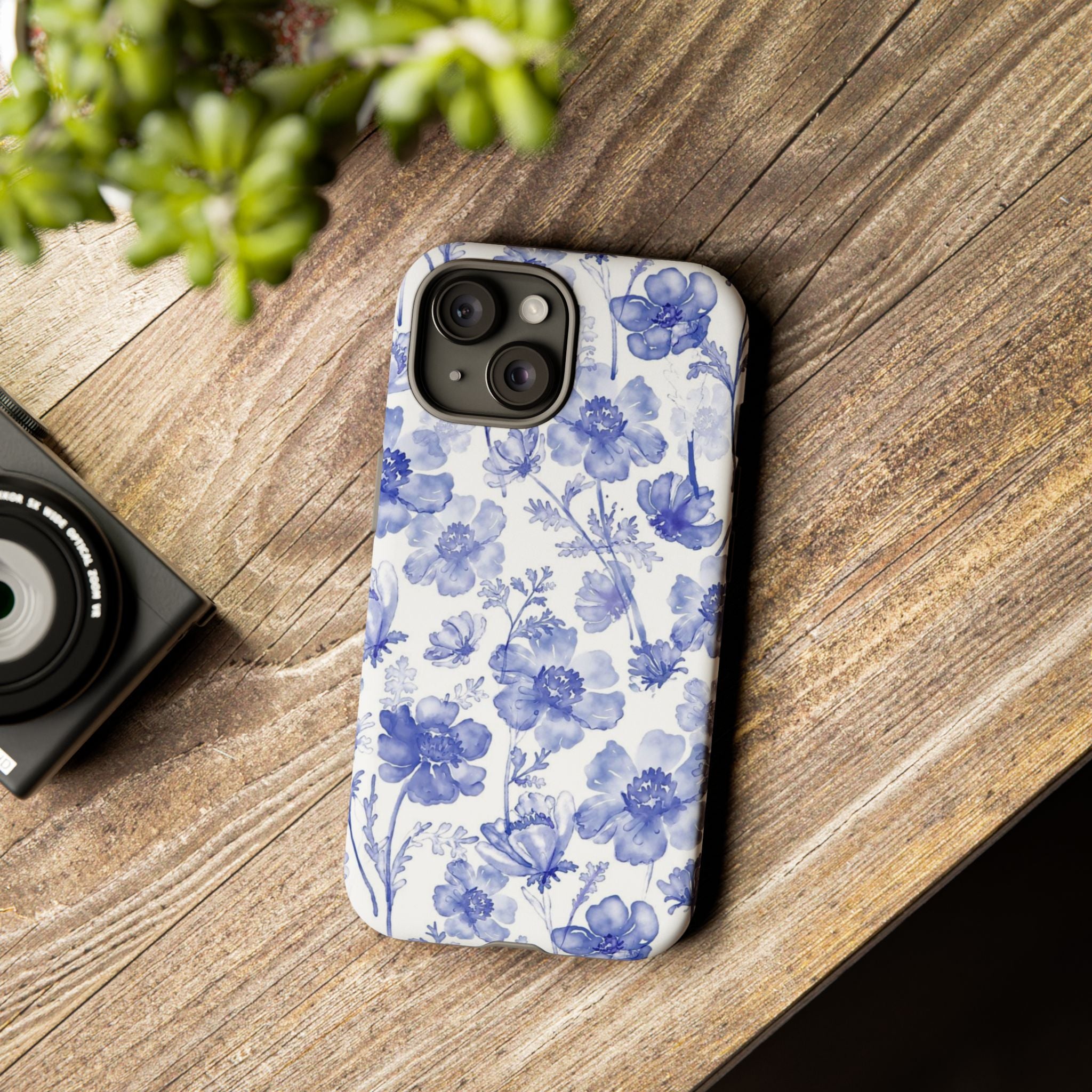 Blue Floral Tough Case