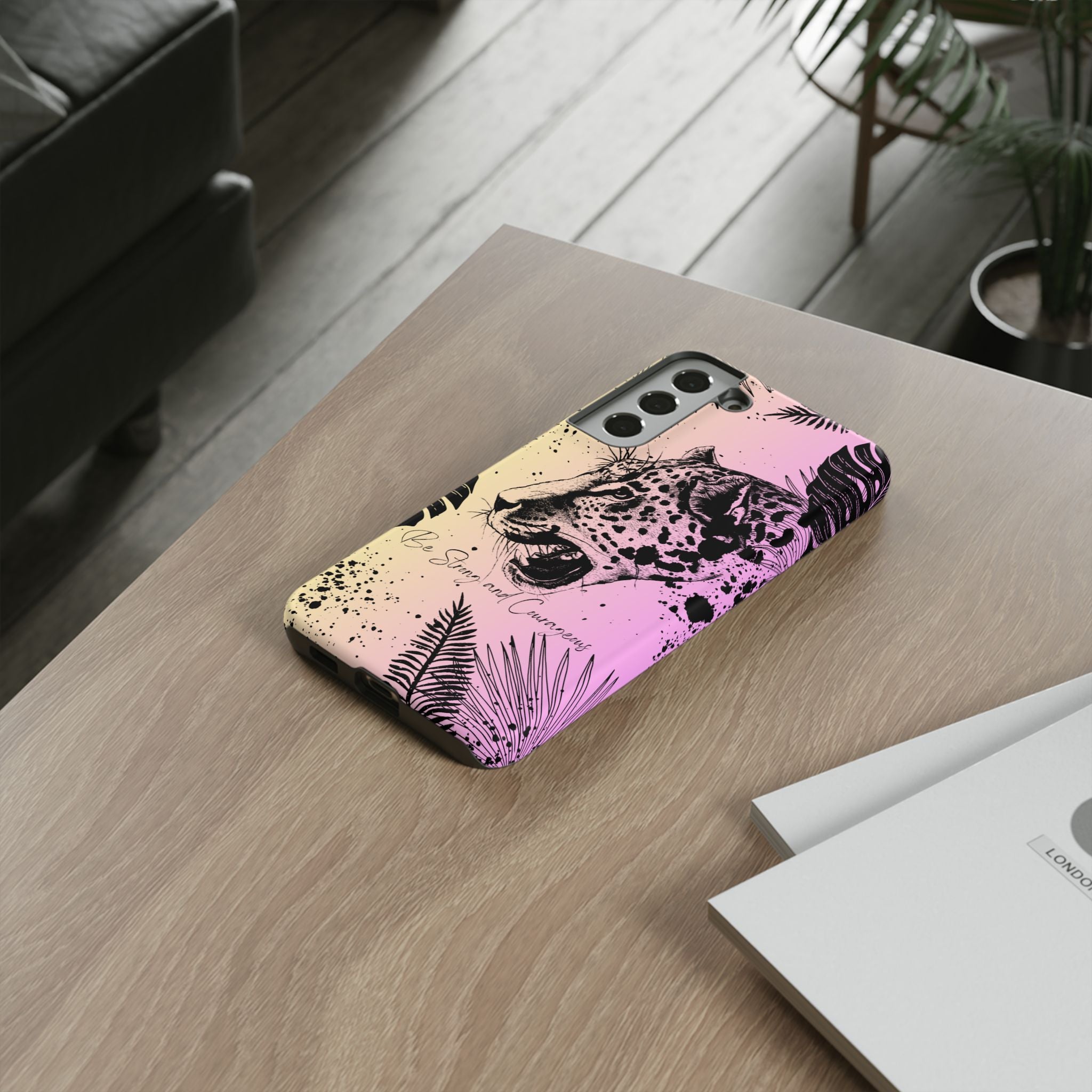 Be Strong and Courageous Tough Phone Case (Purple Hue)