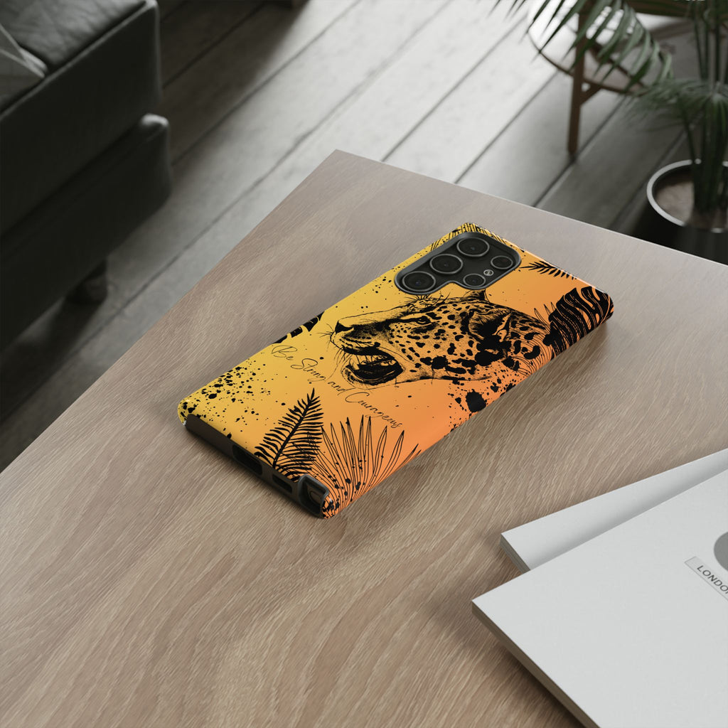 Be Strong and Courageous Tough Phone Case (Orange Hue)