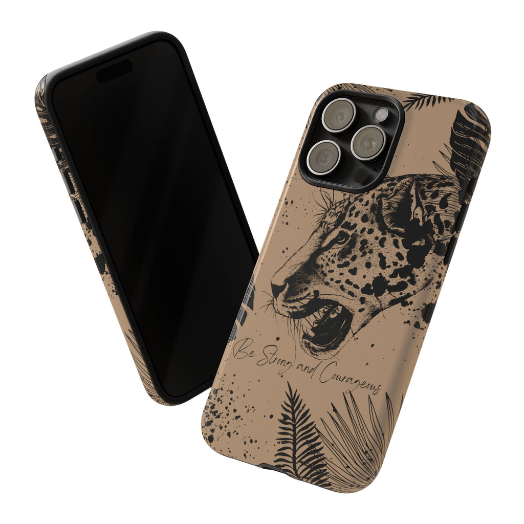 Be Strong and Courageous Tough Phone Case (Brown)