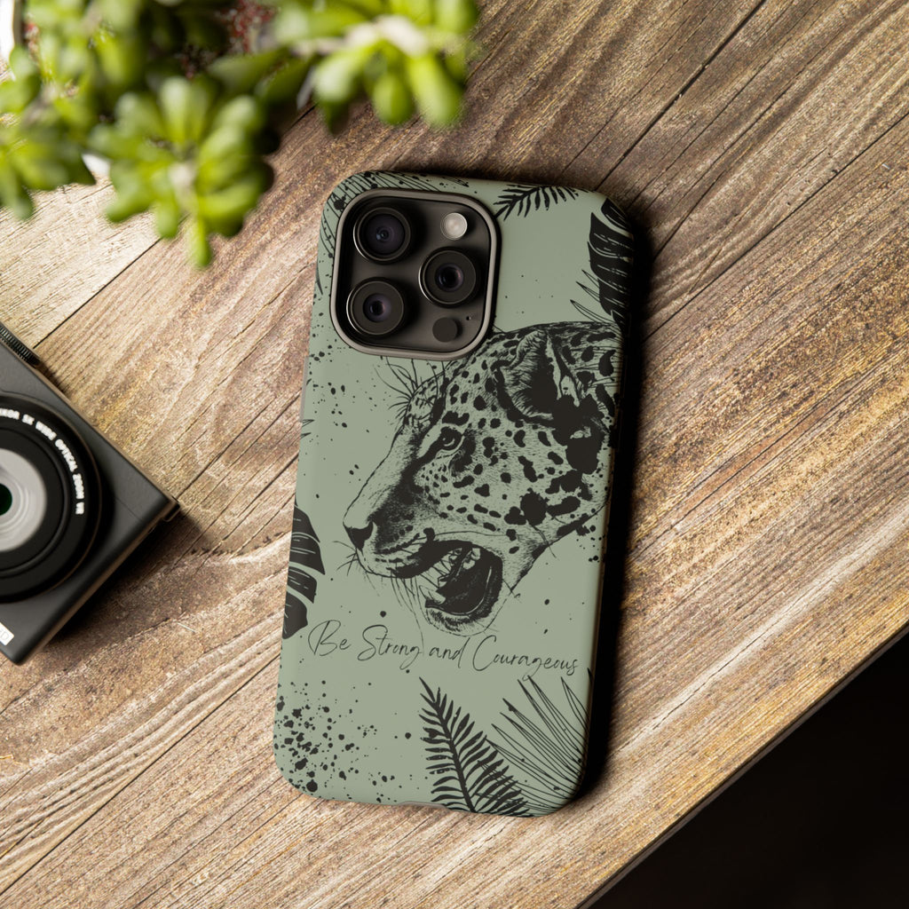 Be Strong and Courageous Tough Phone Case (Mint Green)
