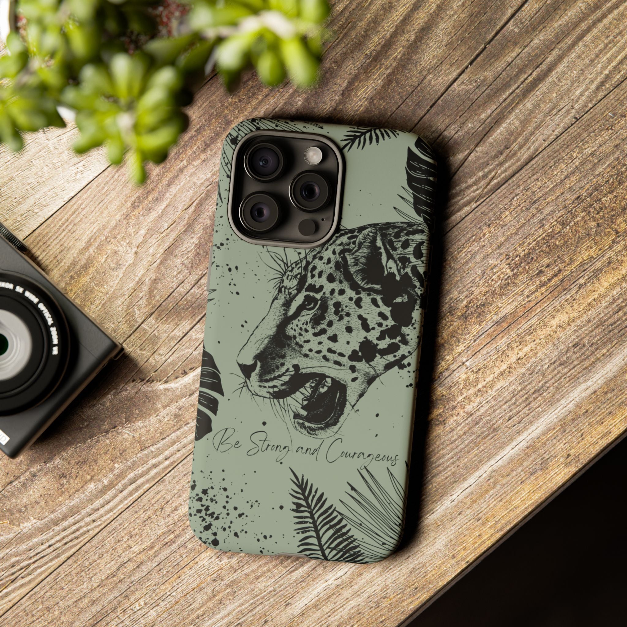 Be Strong and Courageous Tough Phone Case (Mint Green)