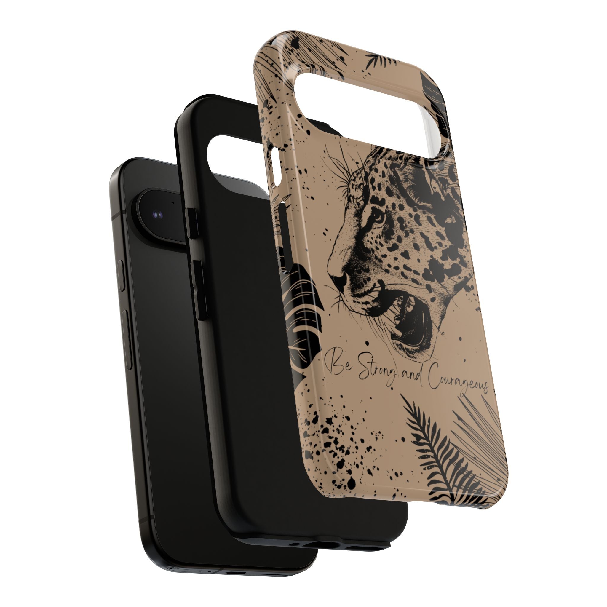 Be Strong and Courageous Tough Phone Case (Brown)