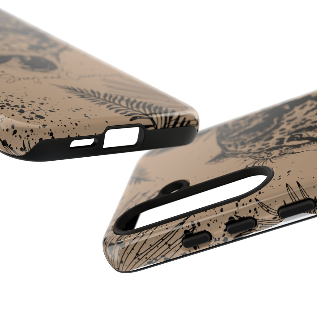 Be Strong and Courageous Tough Phone Case (Brown)