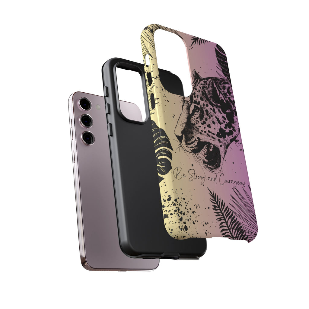 Be Strong and Courageous Tough Phone Case (Purple Hue)