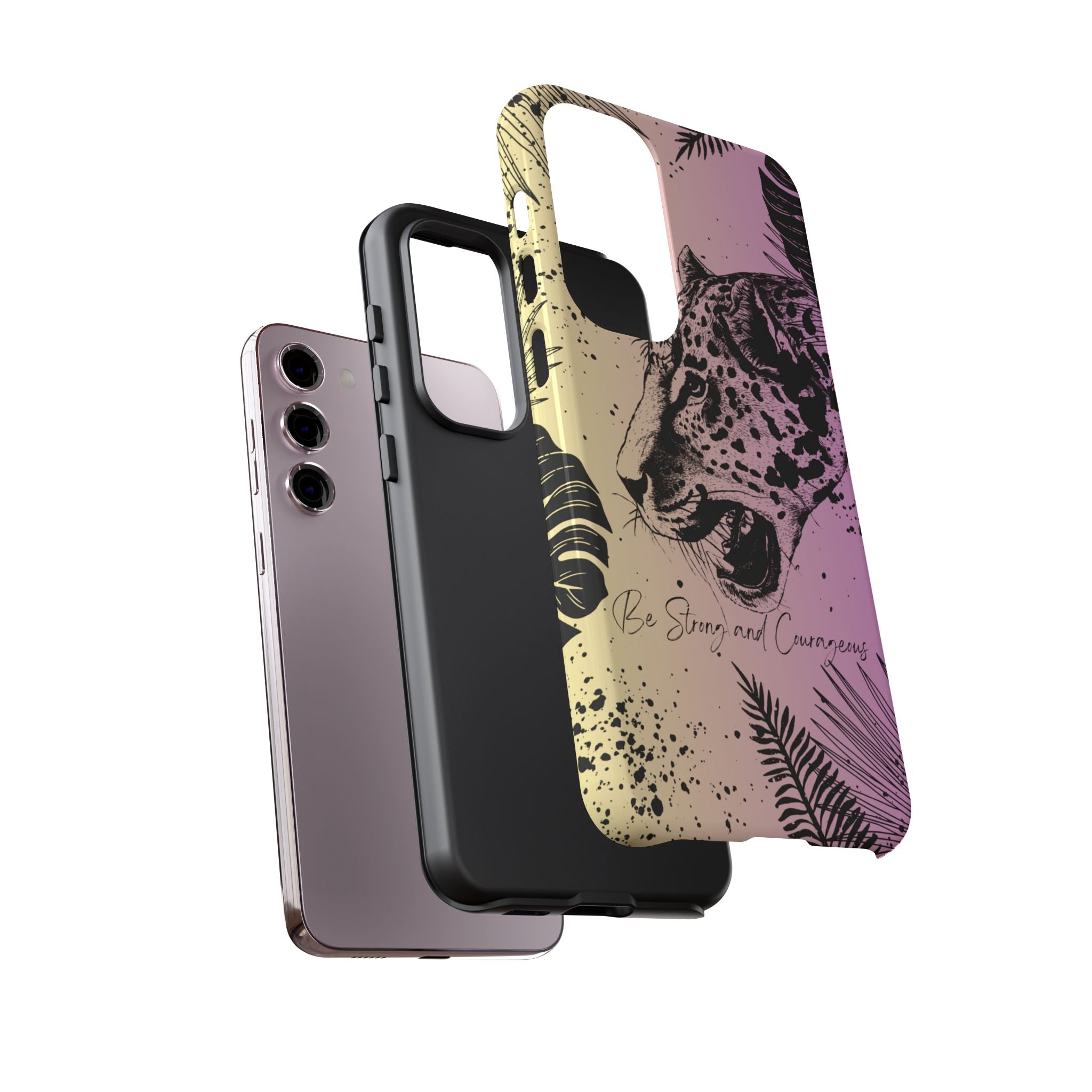 Be Strong and Courageous Tough Phone Case (Purple Hue)