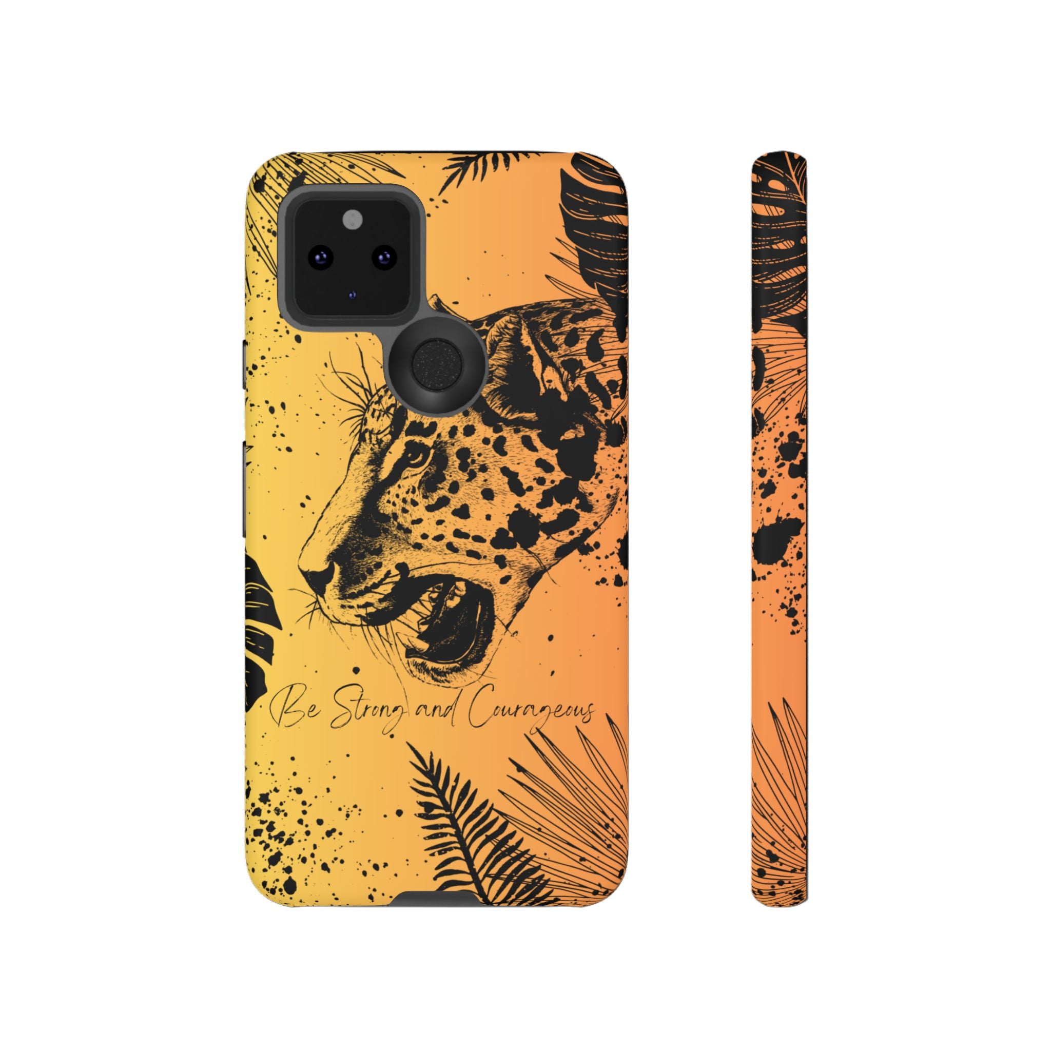 Be Strong and Courageous Tough Phone Case (Orange Hue)