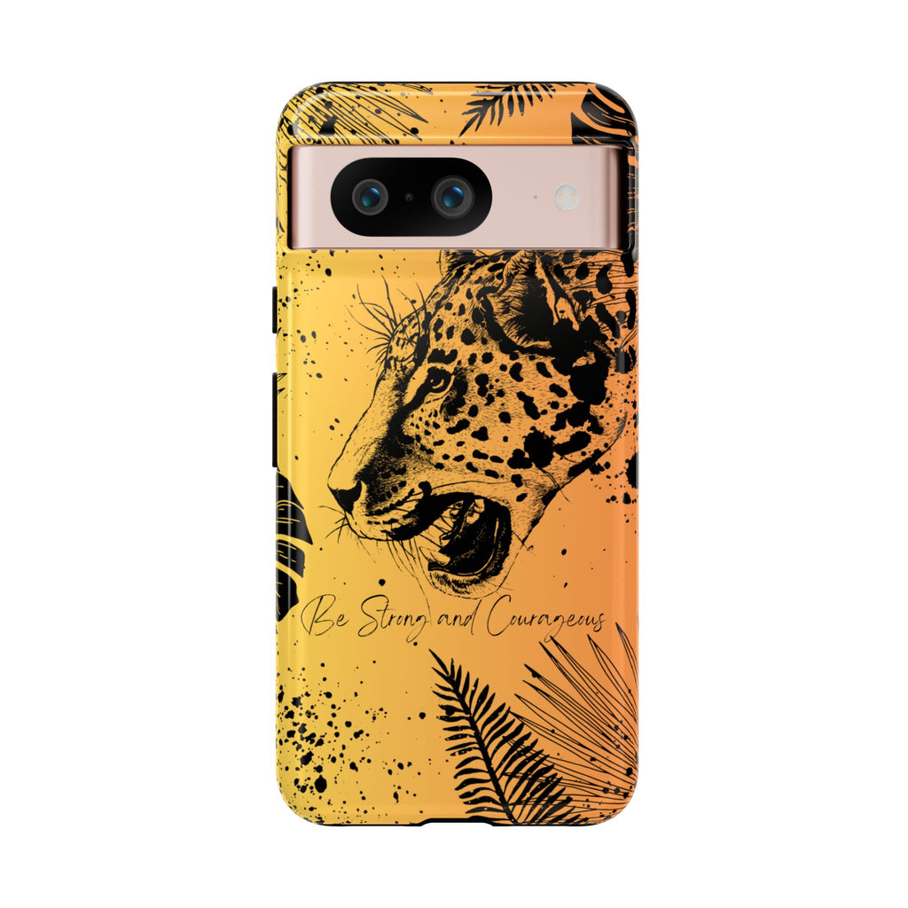 Be Strong and Courageous Tough Phone Case (Orange Hue)
