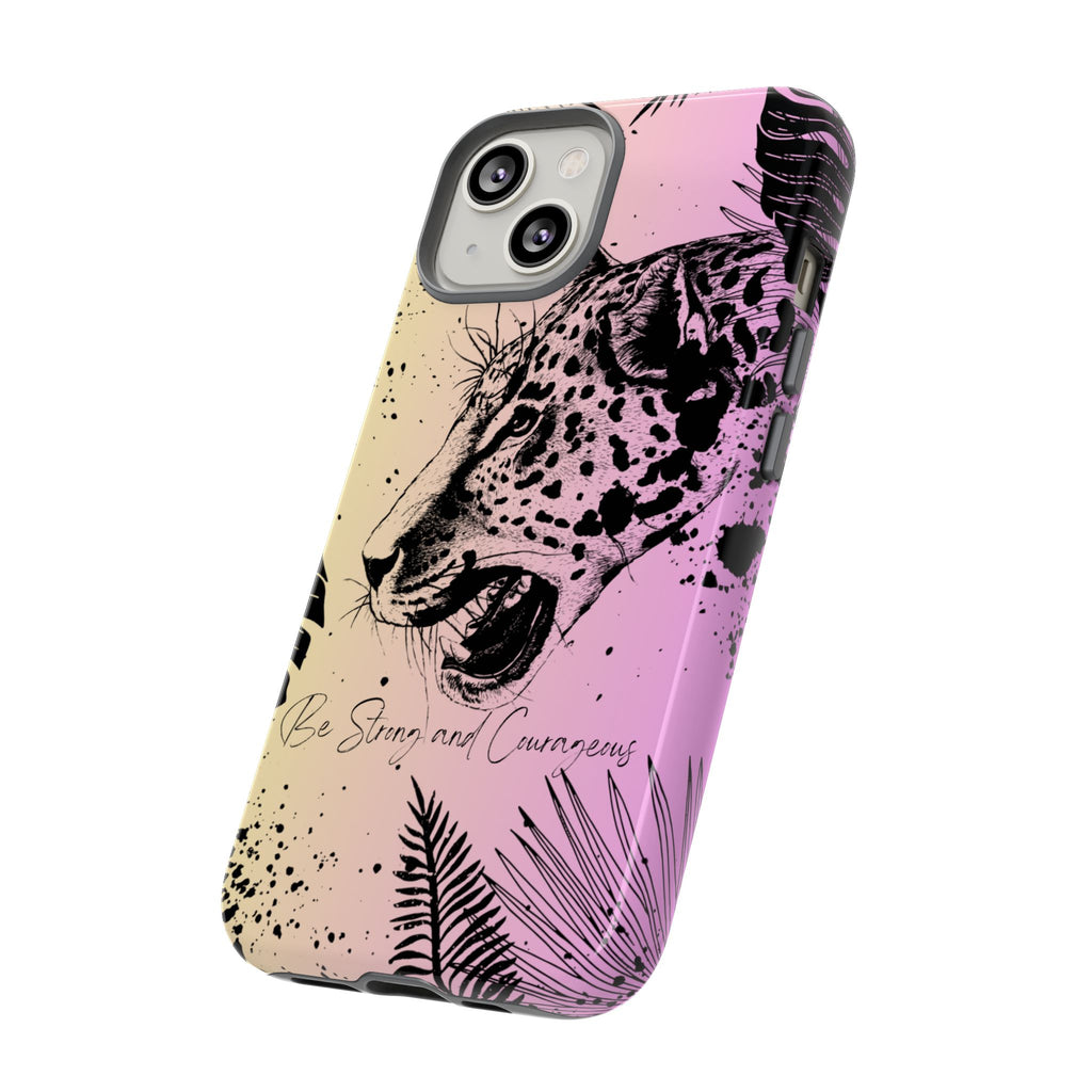 Be Strong and Courageous Tough Phone Case (Purple Hue)