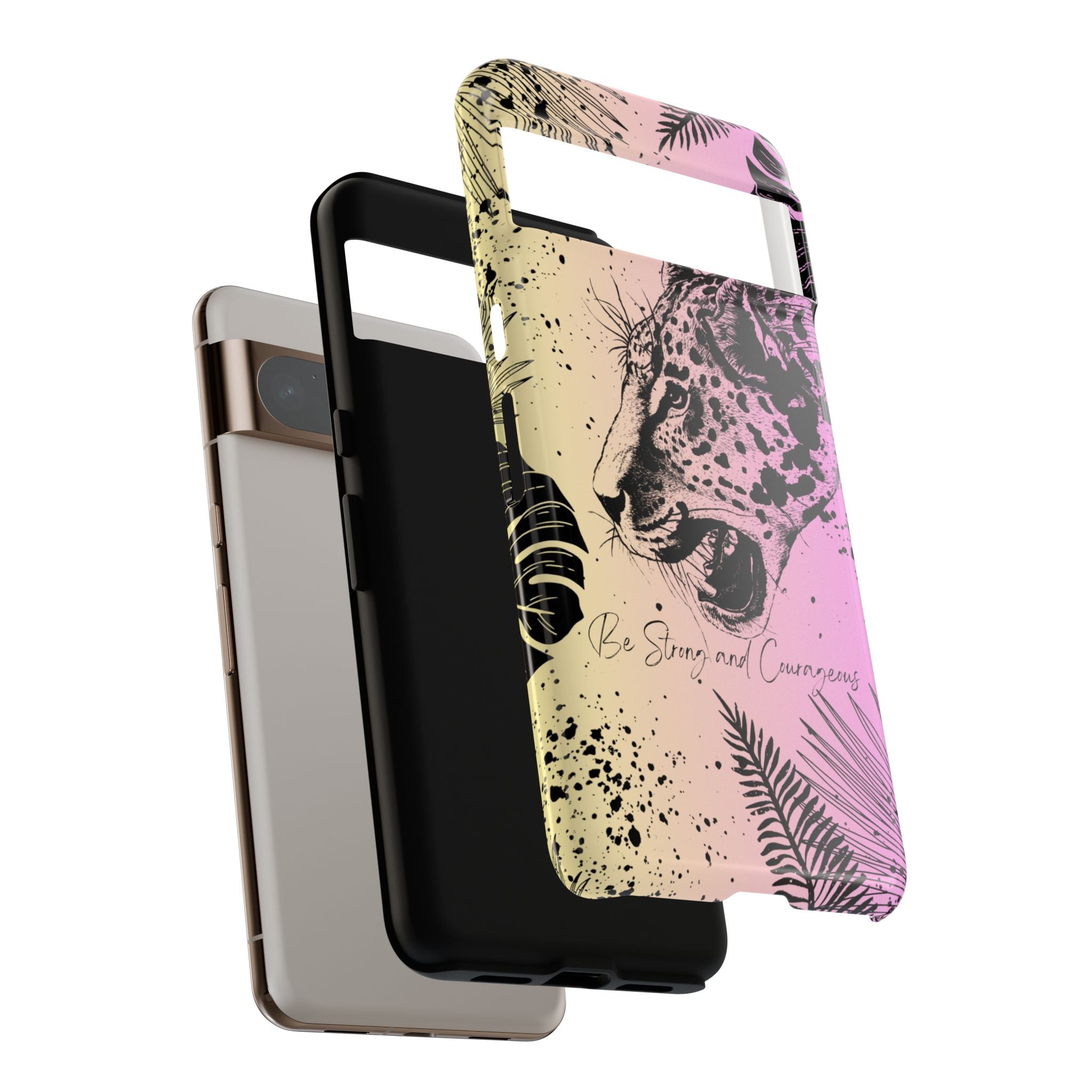 Be Strong and Courageous Tough Phone Case (Purple Hue)