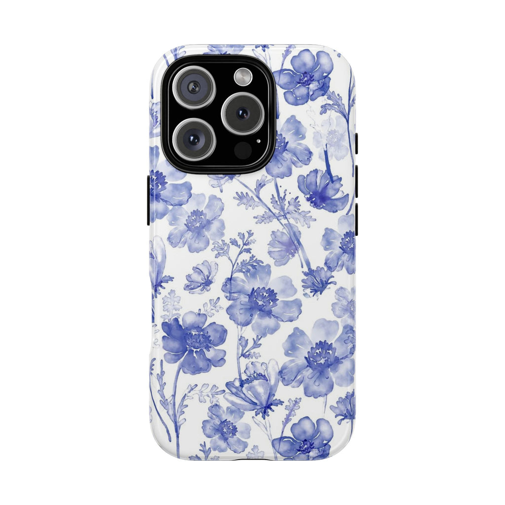 Blue Floral Tough Case