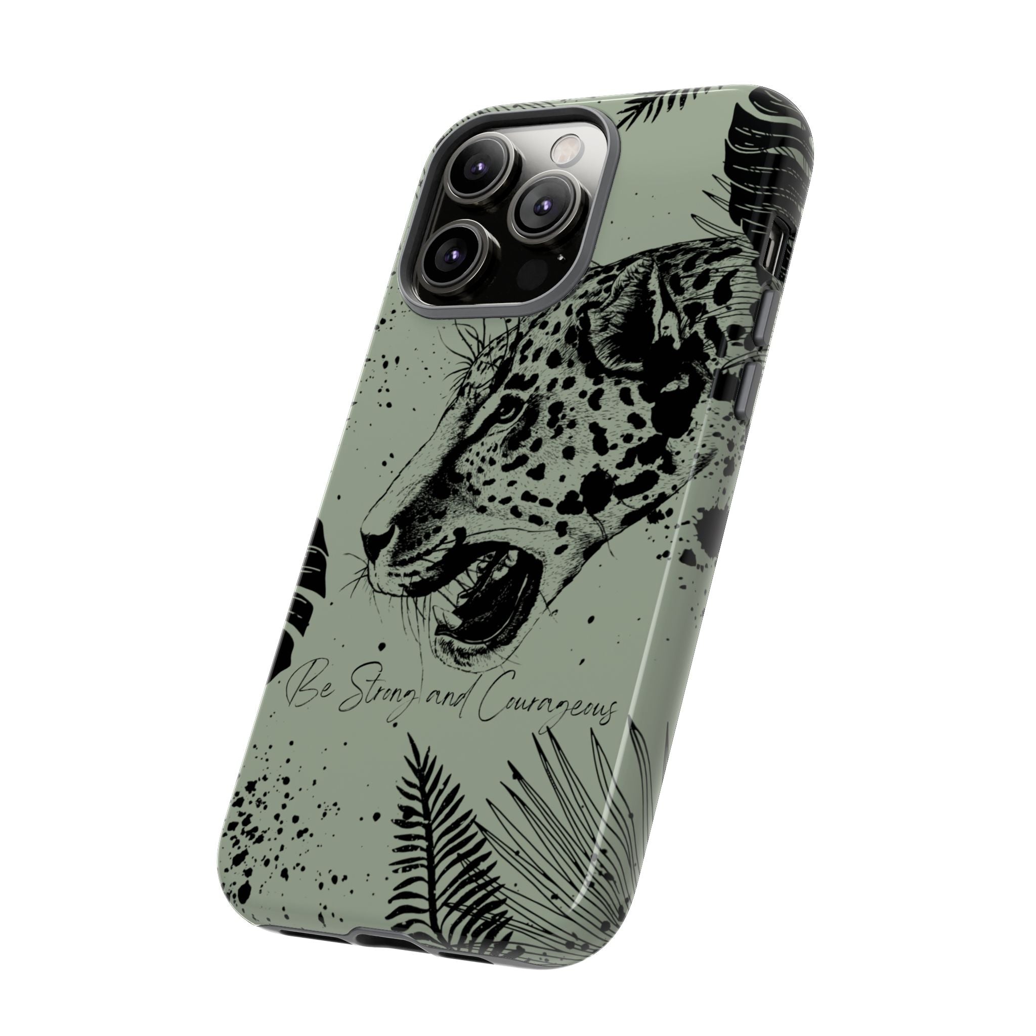 Be Strong and Courageous Tough Phone Case (Mint Green)