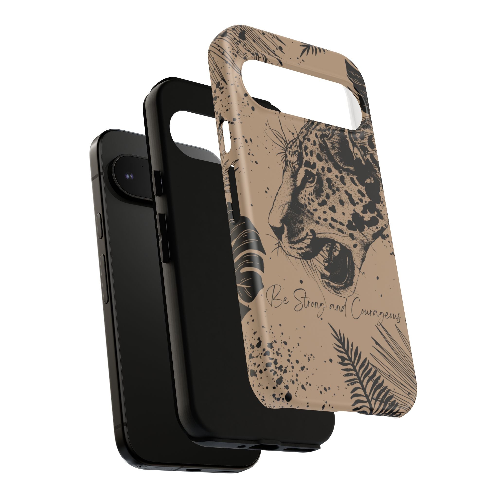 Be Strong and Courageous Tough Phone Case (Brown)