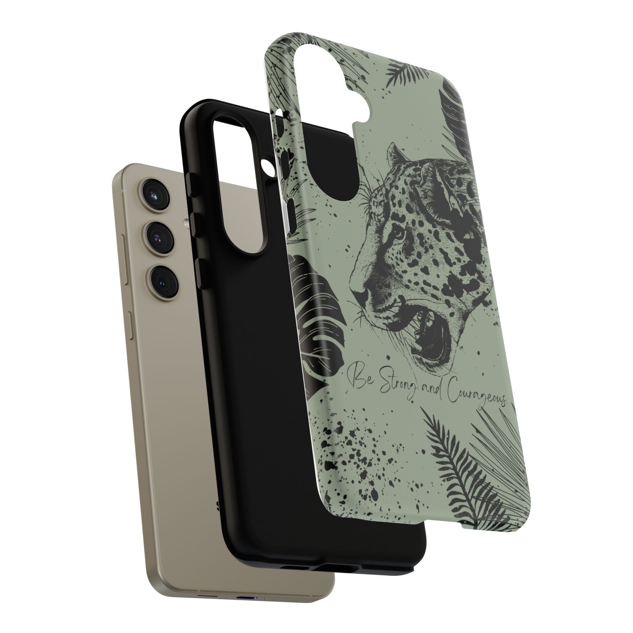 Be Strong and Courageous Tough Phone Case (Mint Green)