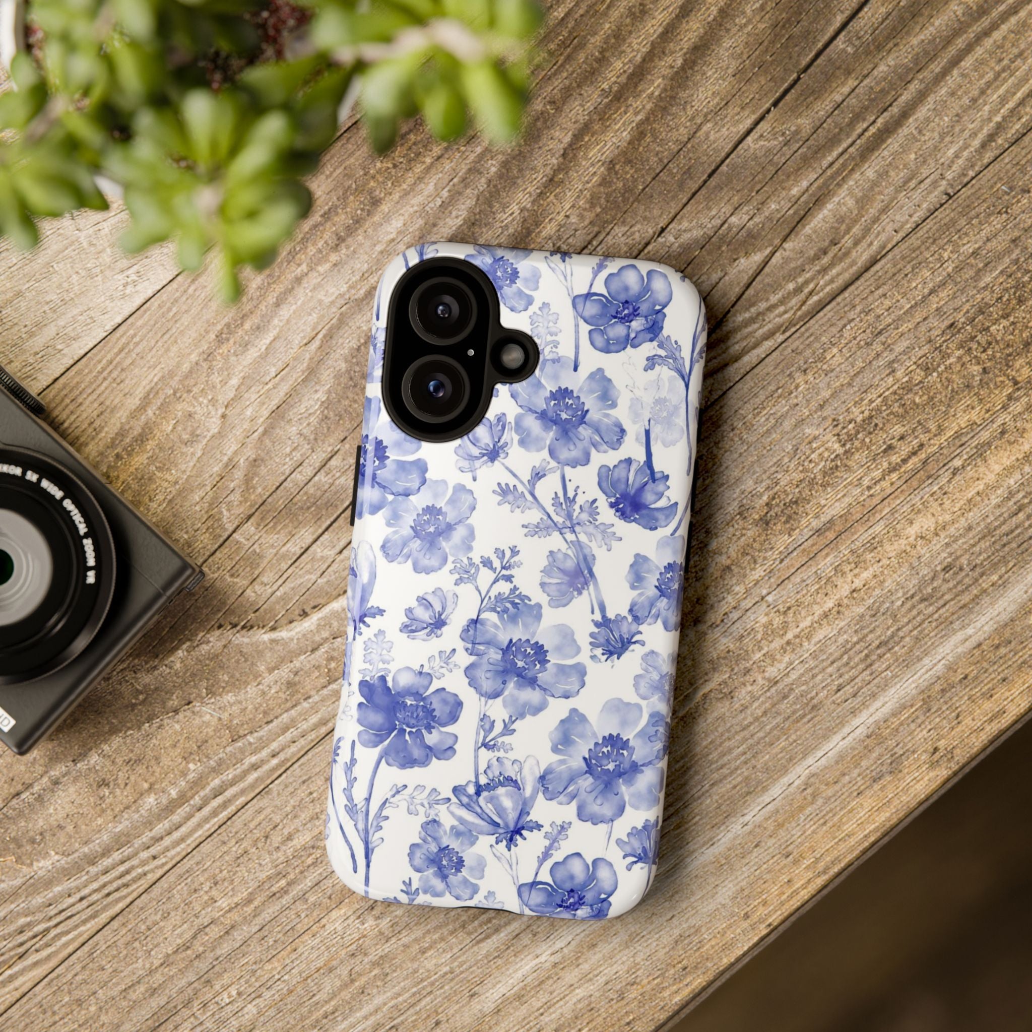 Blue Floral Tough Case