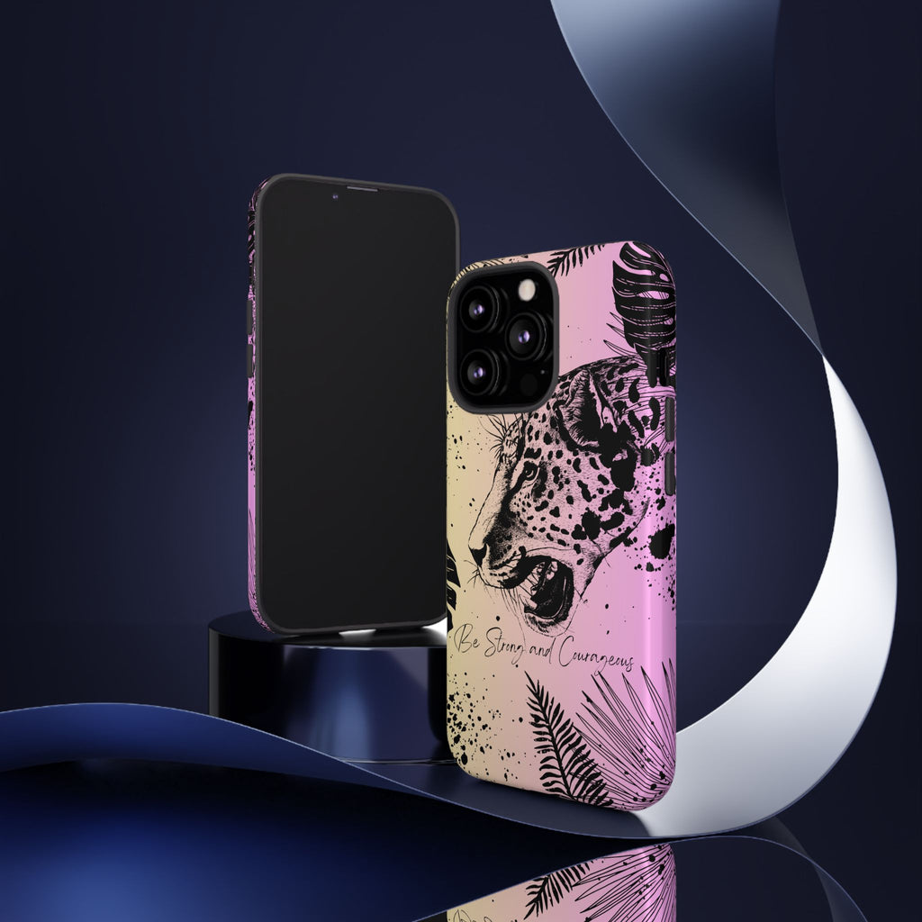 Be Strong and Courageous Tough Phone Case (Purple Hue)