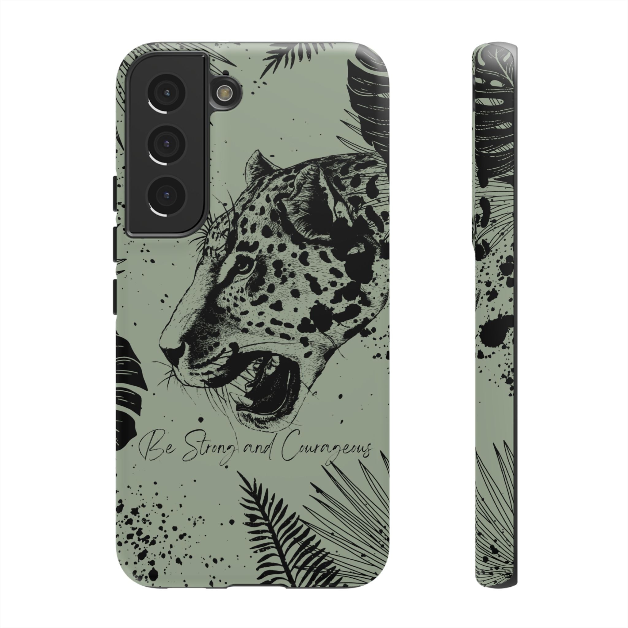 Be Strong and Courageous Tough Phone Case (Mint Green)