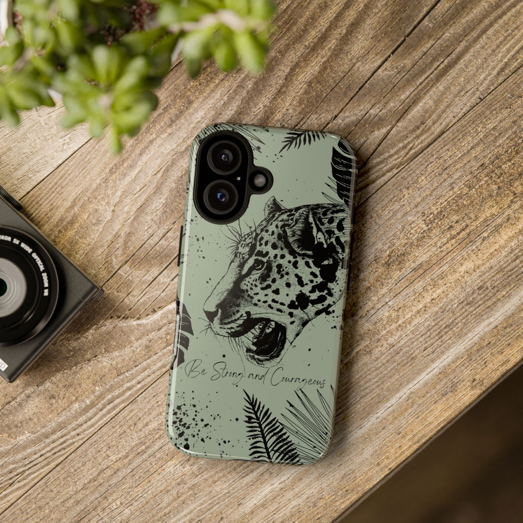 Be Strong and Courageous Tough Phone Case (Mint Green)