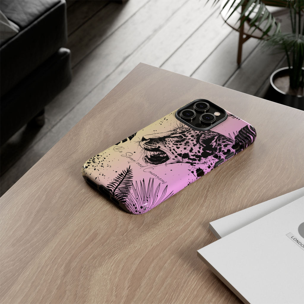Be Strong and Courageous Tough Phone Case (Purple Hue)