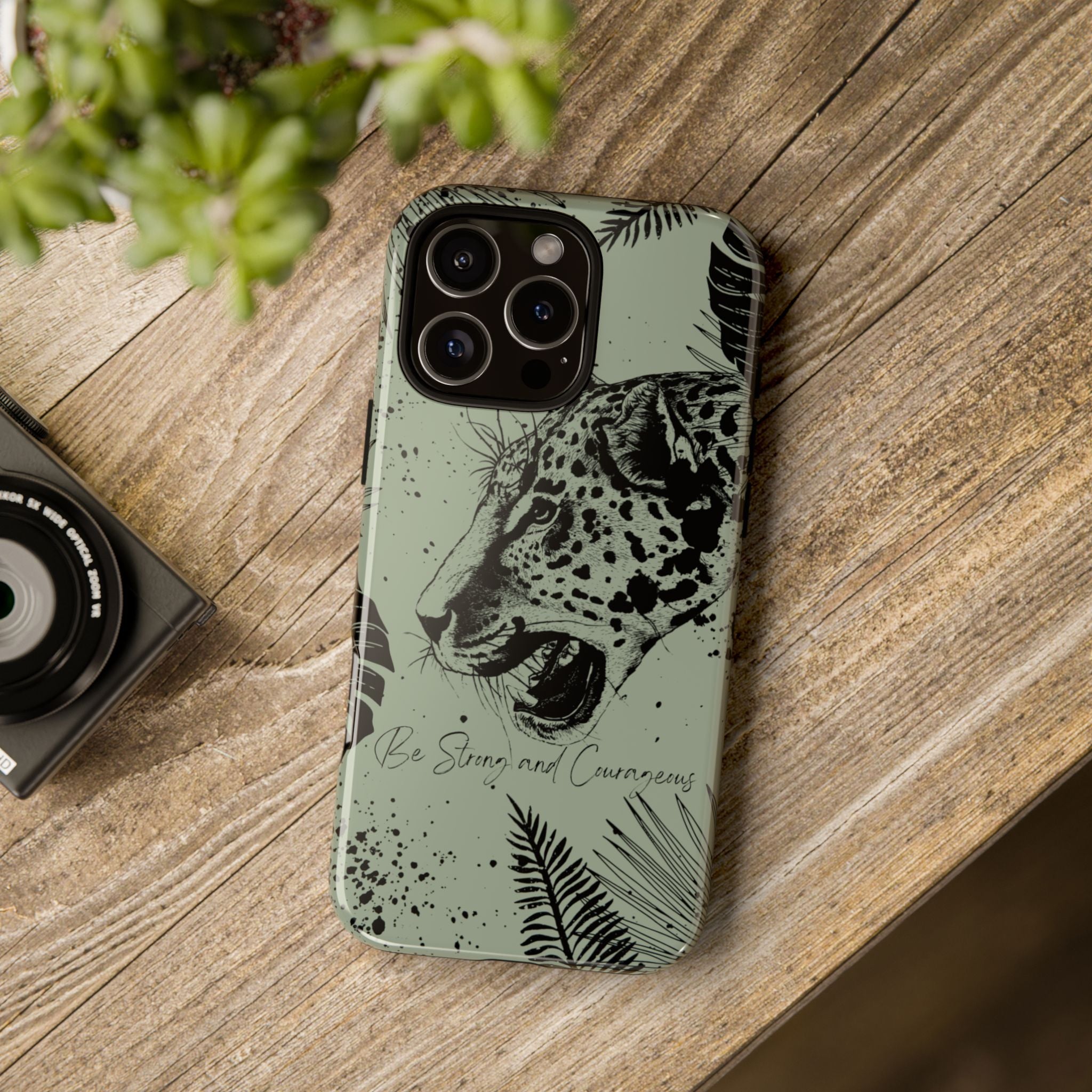 Be Strong and Courageous Tough Phone Case (Mint Green)