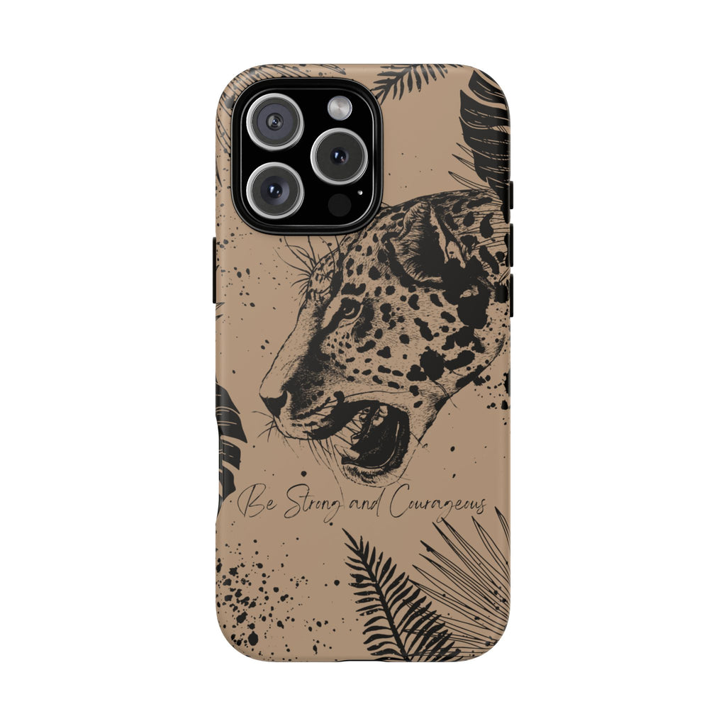 Be Strong and Courageous Tough Phone Case (Brown)
