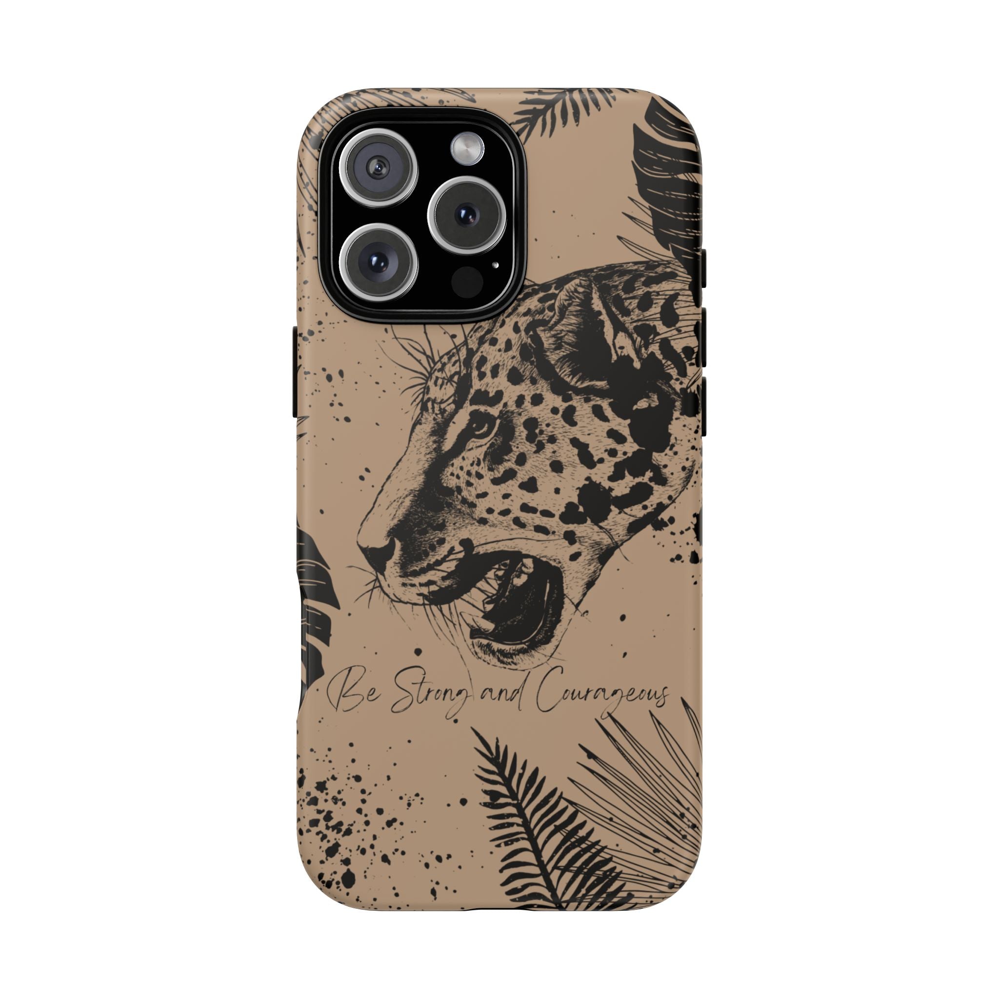 Be Strong and Courageous Tough Phone Case (Brown)