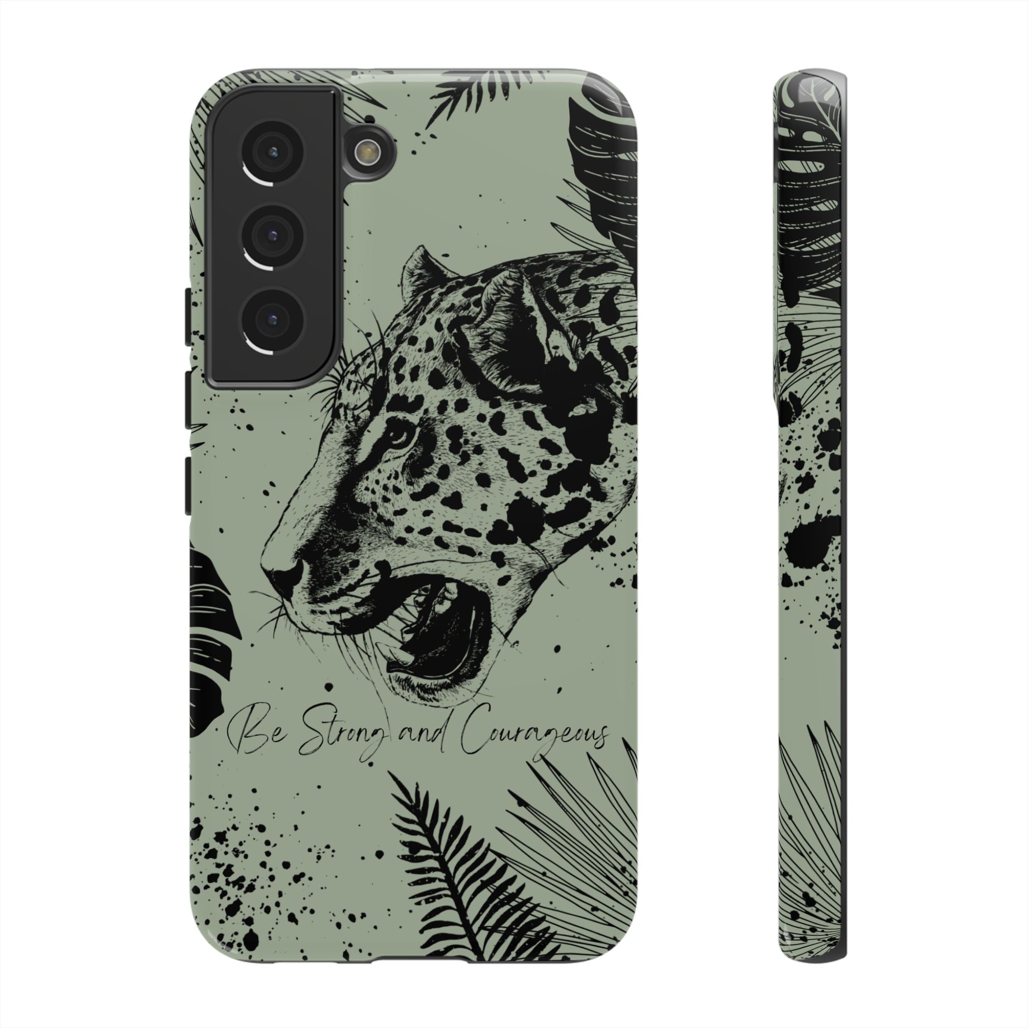 Be Strong and Courageous Tough Phone Case (Mint Green)