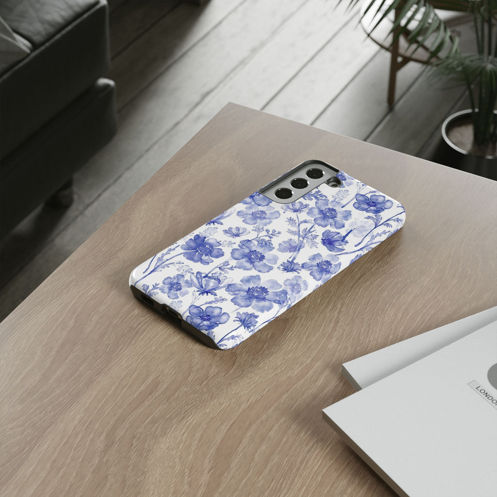 Blue Floral Tough Case