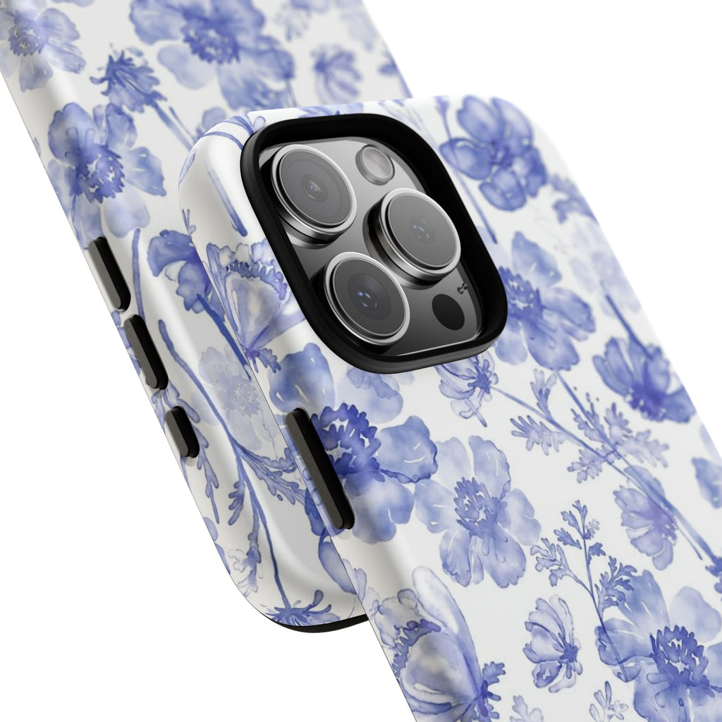 Blue Floral Tough Case