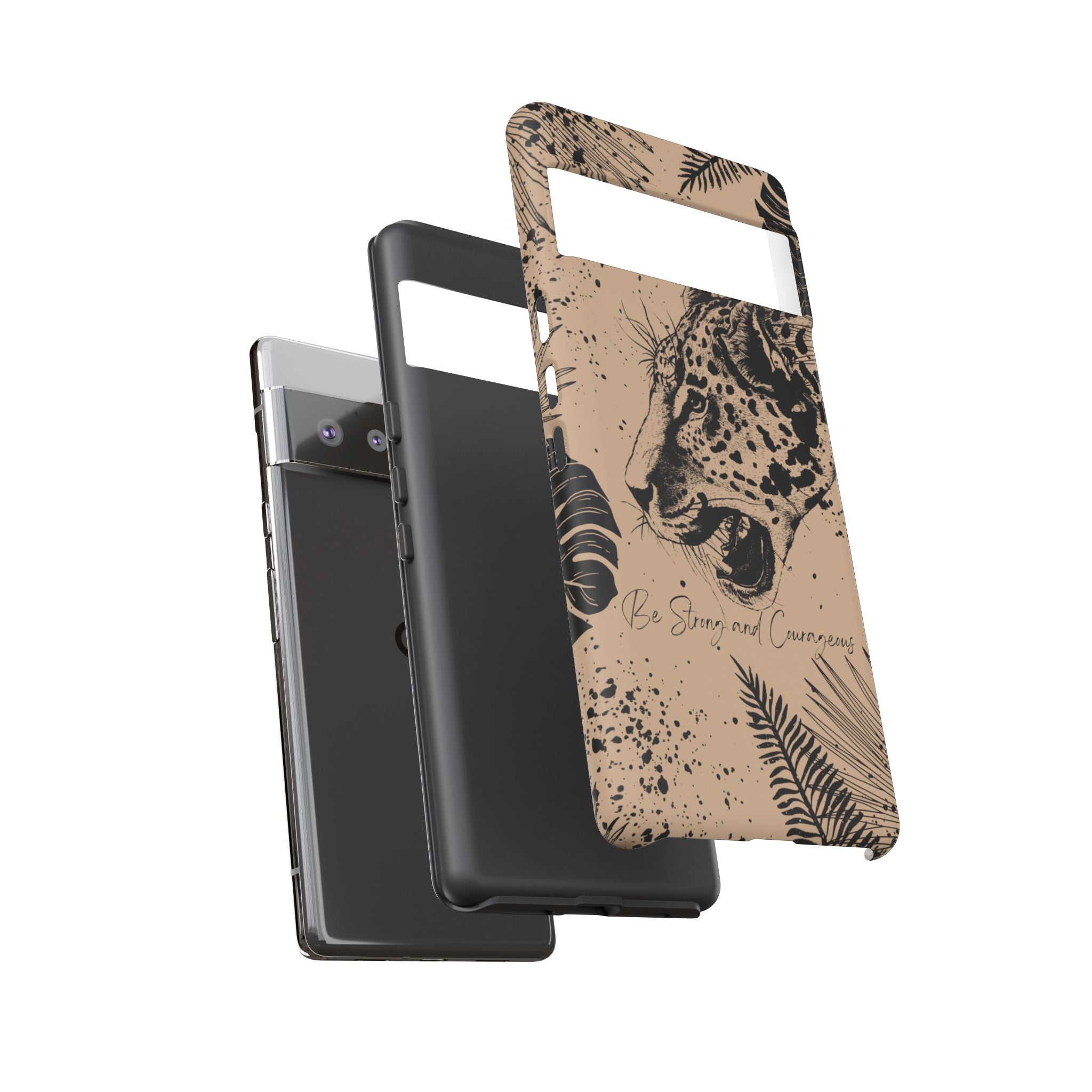 Be Strong and Courageous Tough Phone Case (Brown)
