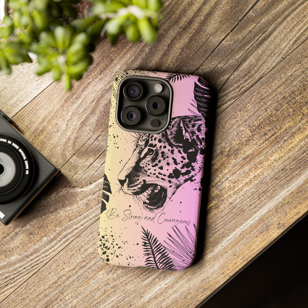 Be Strong and Courageous Tough Phone Case (Purple Hue)