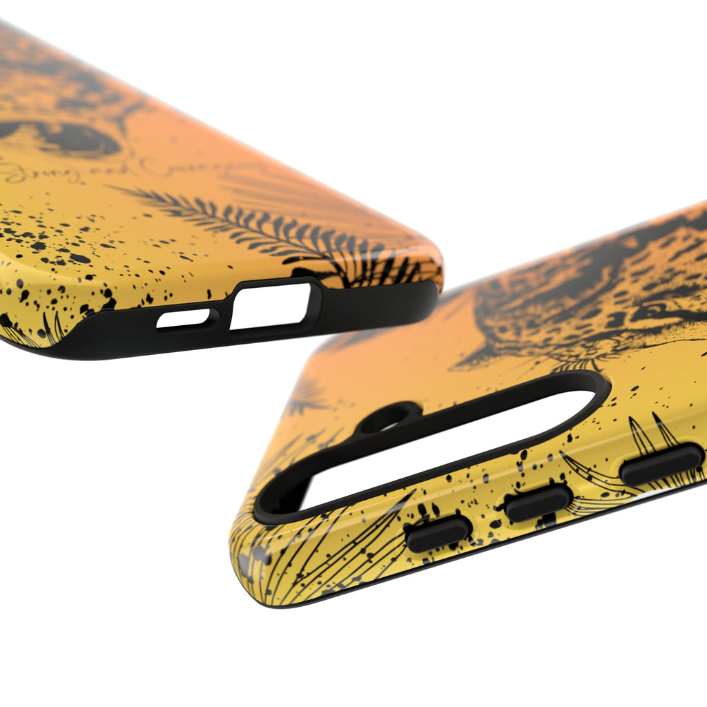 Be Strong and Courageous Tough Phone Case (Orange Hue)