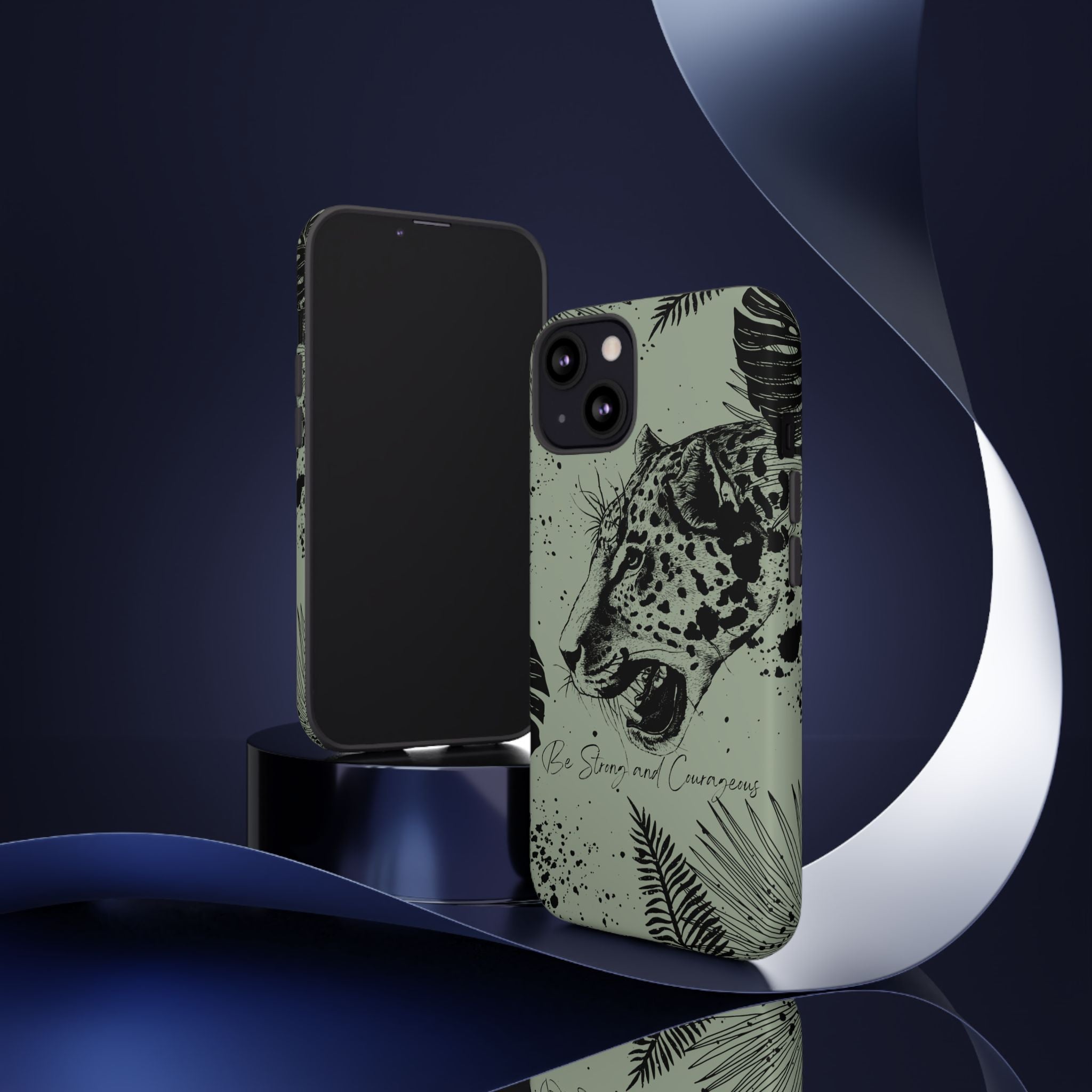 Be Strong and Courageous Tough Phone Case (Mint Green)